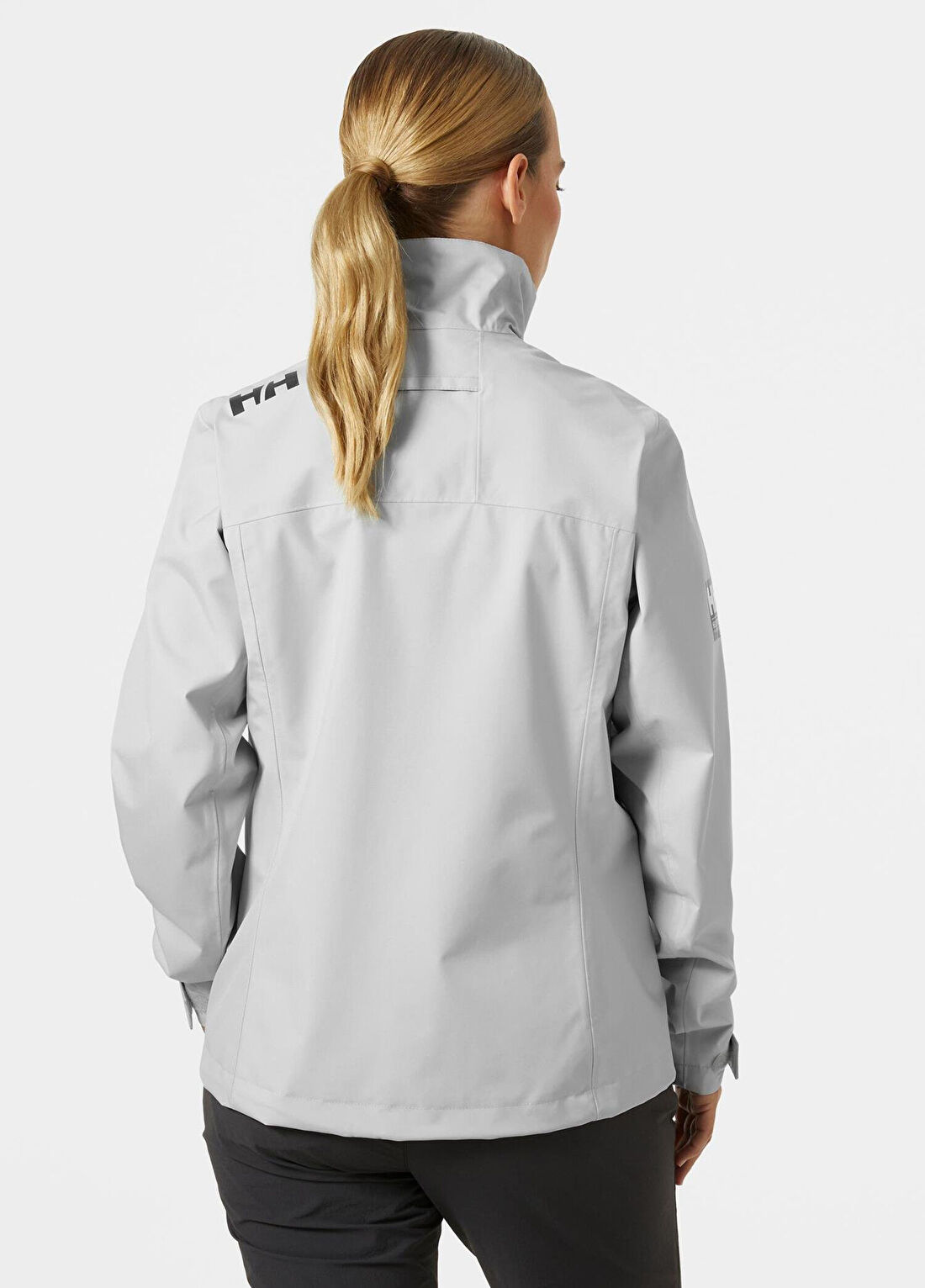Helly Hansen W Crew 2.0 Grey Fog Dik Yaka Kadın Yelken Ceketi görsel 4