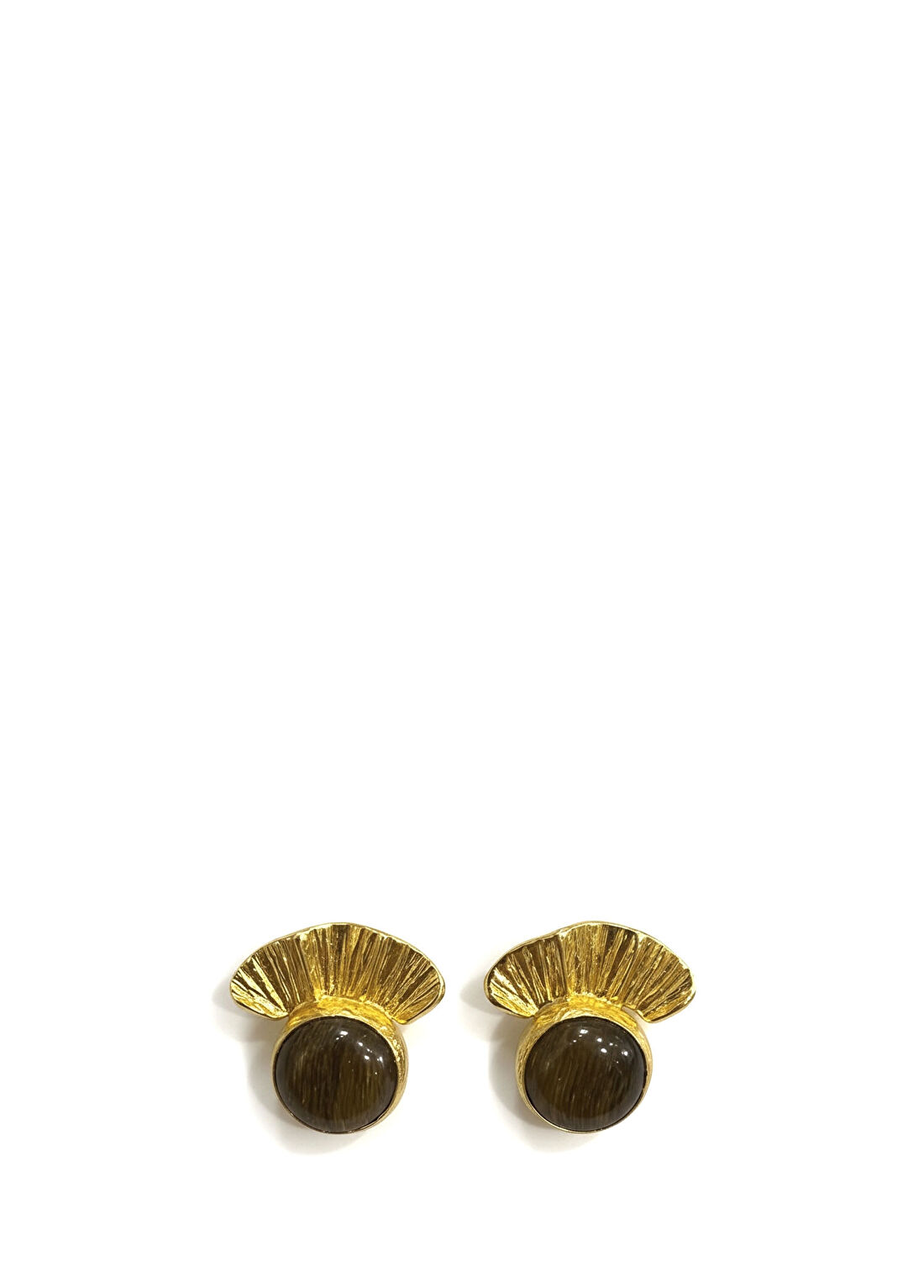 La Pluie Solea Noctis Earrings Kahverengi 22 Ayar Altın Kaplama Kadın Küpe