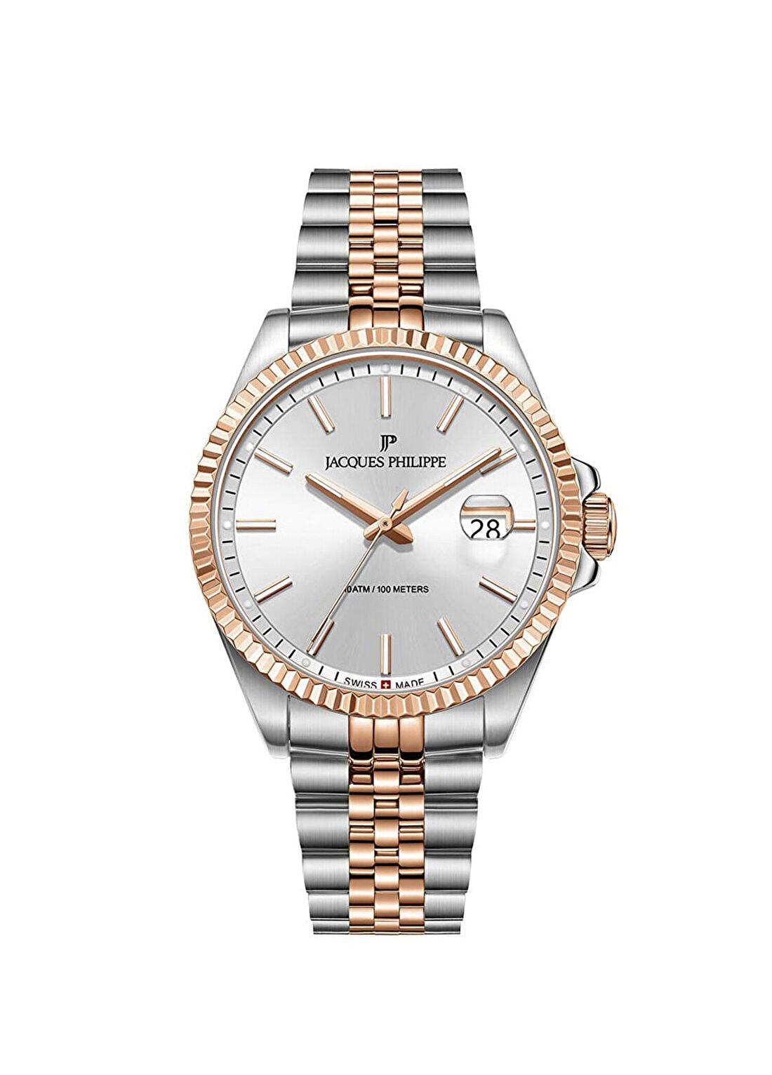 Jacques Philippe JPQGS597328V2 Metalik Gri Rose Gold Çelik Erkek Kol Saati