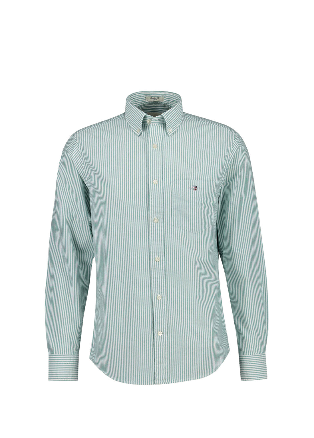Gant Yeşil Çizgili Regular Fit Erkek Gömlek görsel 3