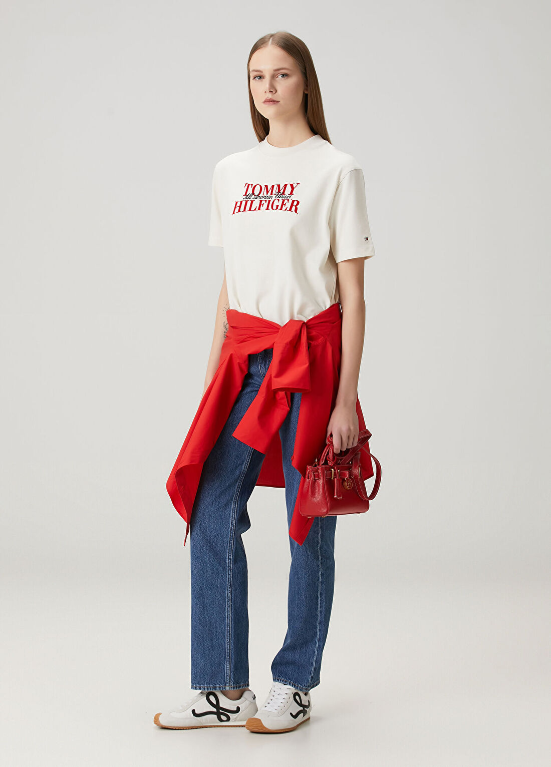 Tommy Hilfiger Beyaz T-shirt görsel 2