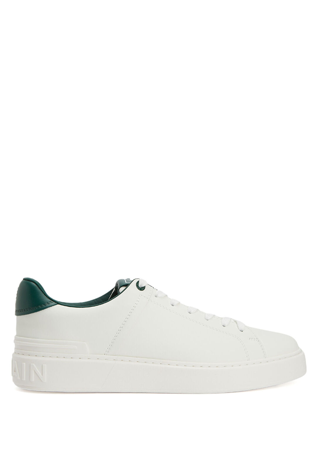 Balmain B-Court Beyaz Yeşil Erkek Deri Sneaker