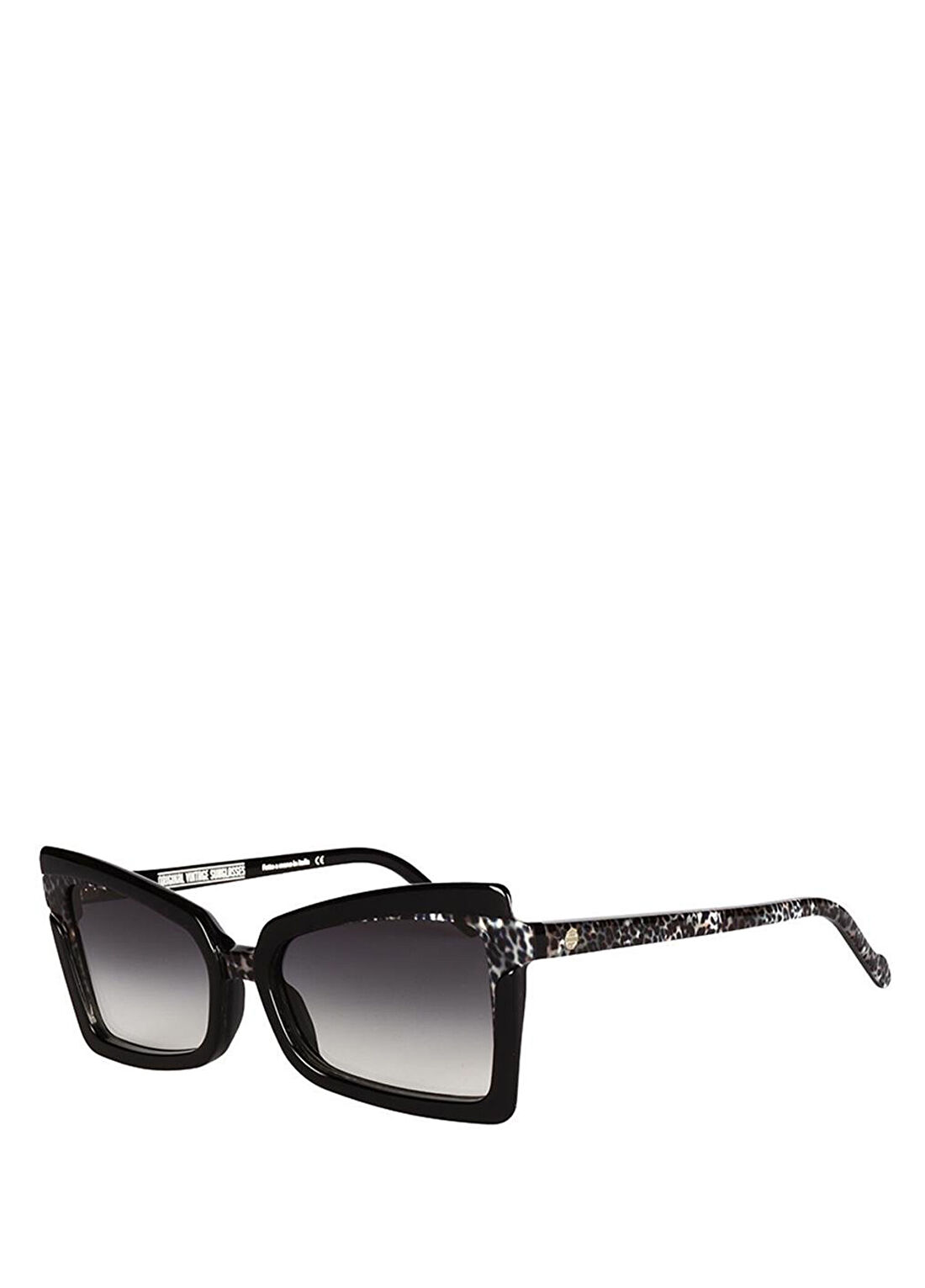 Original Vintage Sunglasses Felin FL 07 Caracal Siyah Asetat Kadın Güneş Gözlüğü