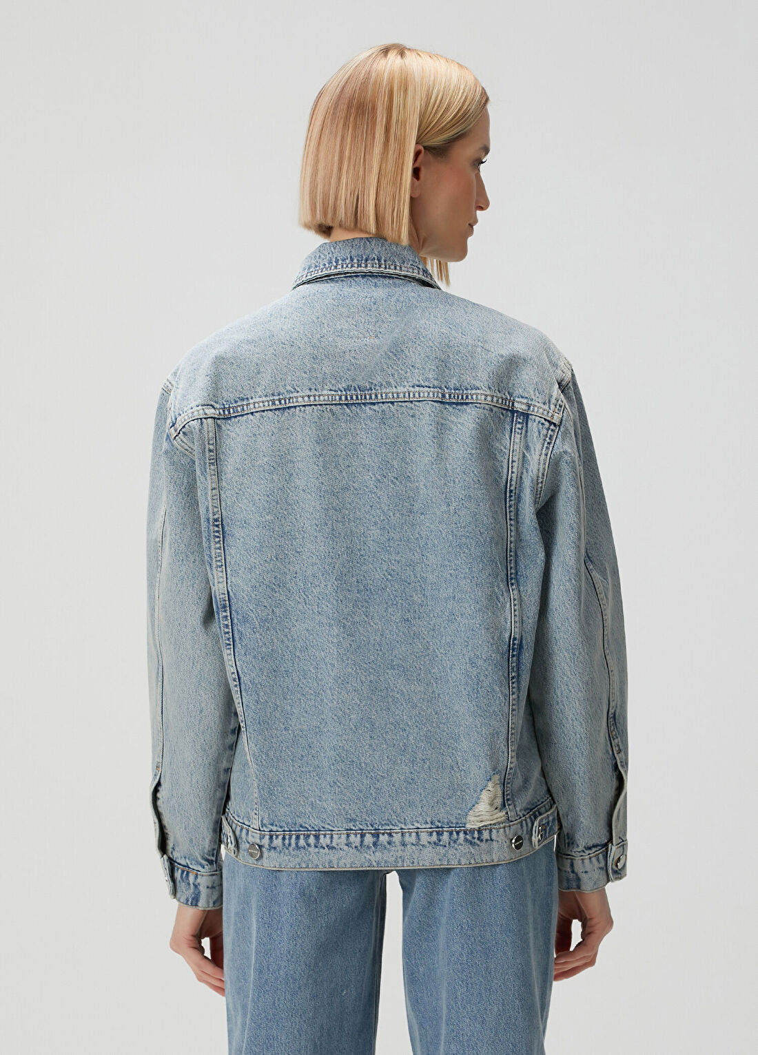 Anine Bing Rory Mavi Denim Ceket görsel 4