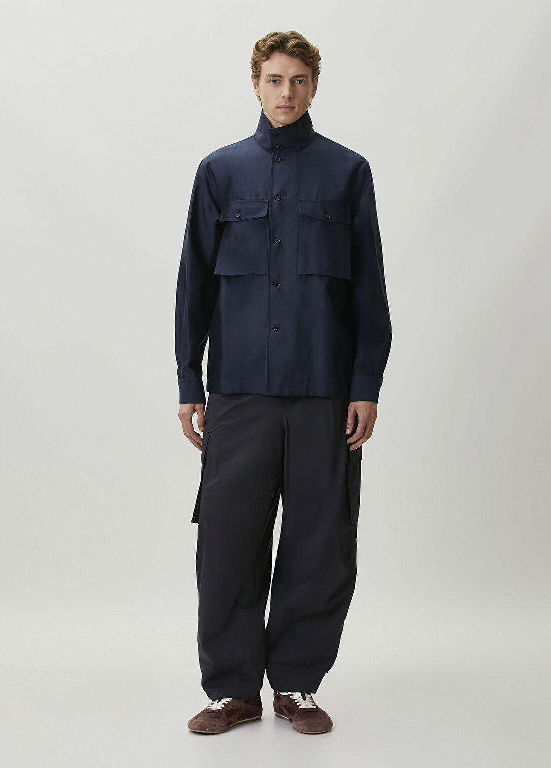 Bottega Veneta Lacivert Kargo Pantolon