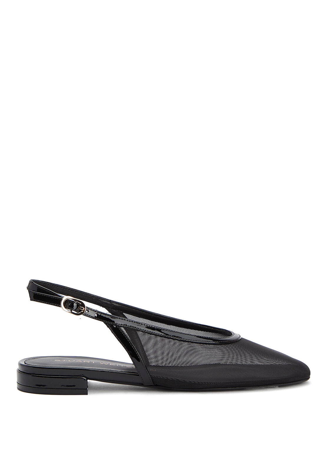 Stuart Weitzman Bareitall Siyah File Dokulu Babet