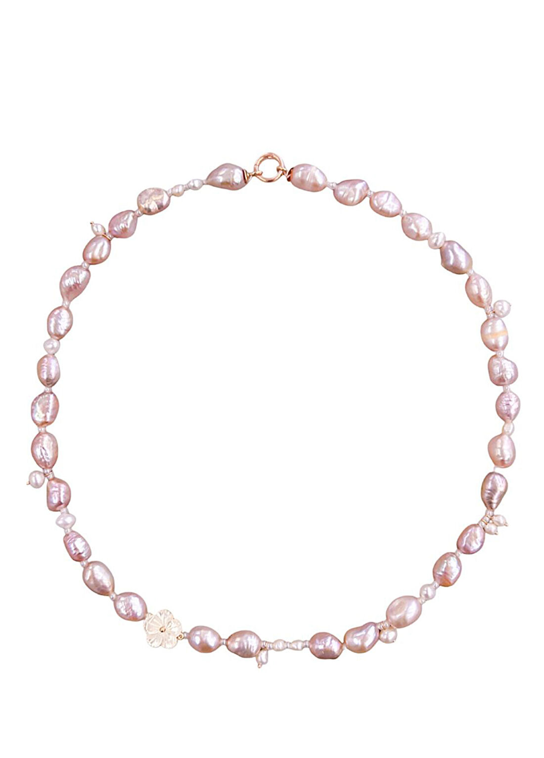 Alegoria Jewellery Cleito Matmazel 24 Ayar Altın Kaplama 925 Ayar Gümüş Kadın Pembe İnci Kolye