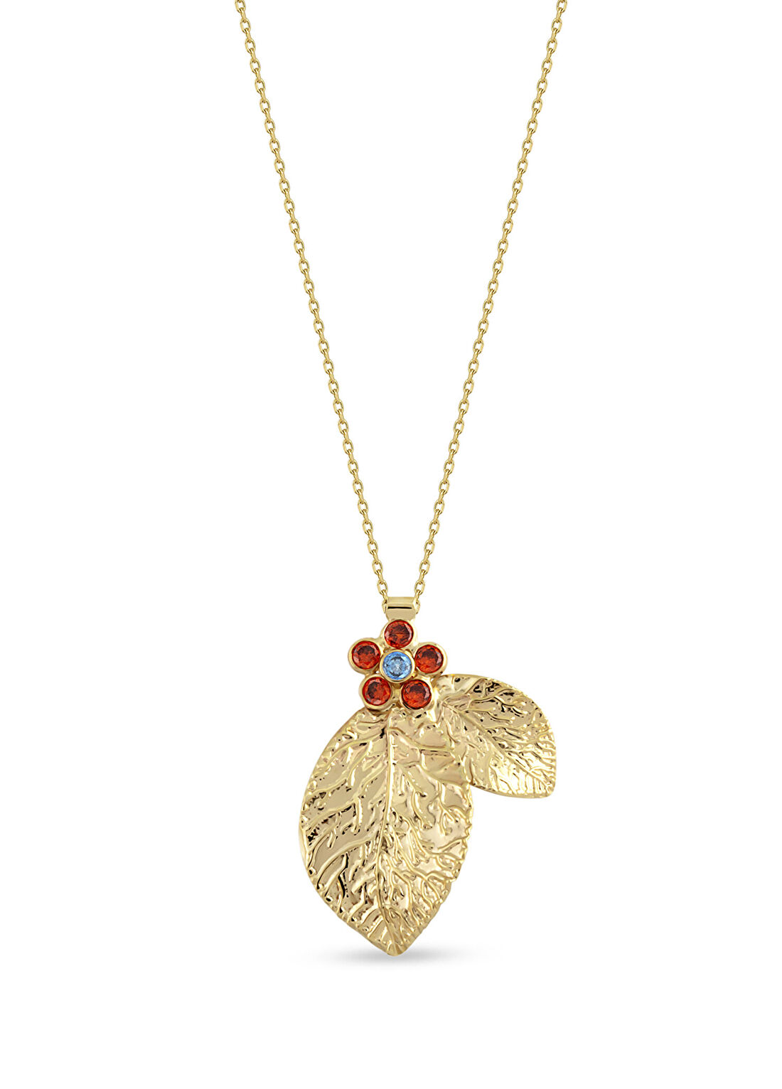 Orena Jewelry Blossom Ruby 14 Ayar Altın Kadın Kolye