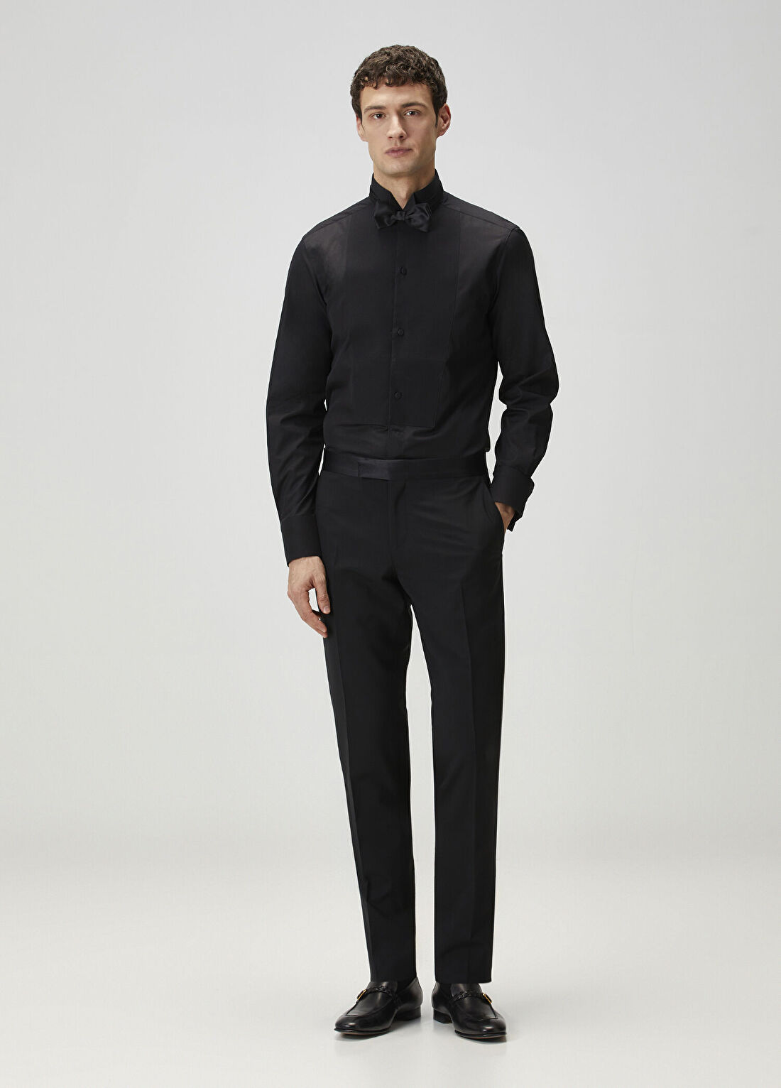 Tom Ford Slim Fit Siyah Smokin Gömleği görsel 2