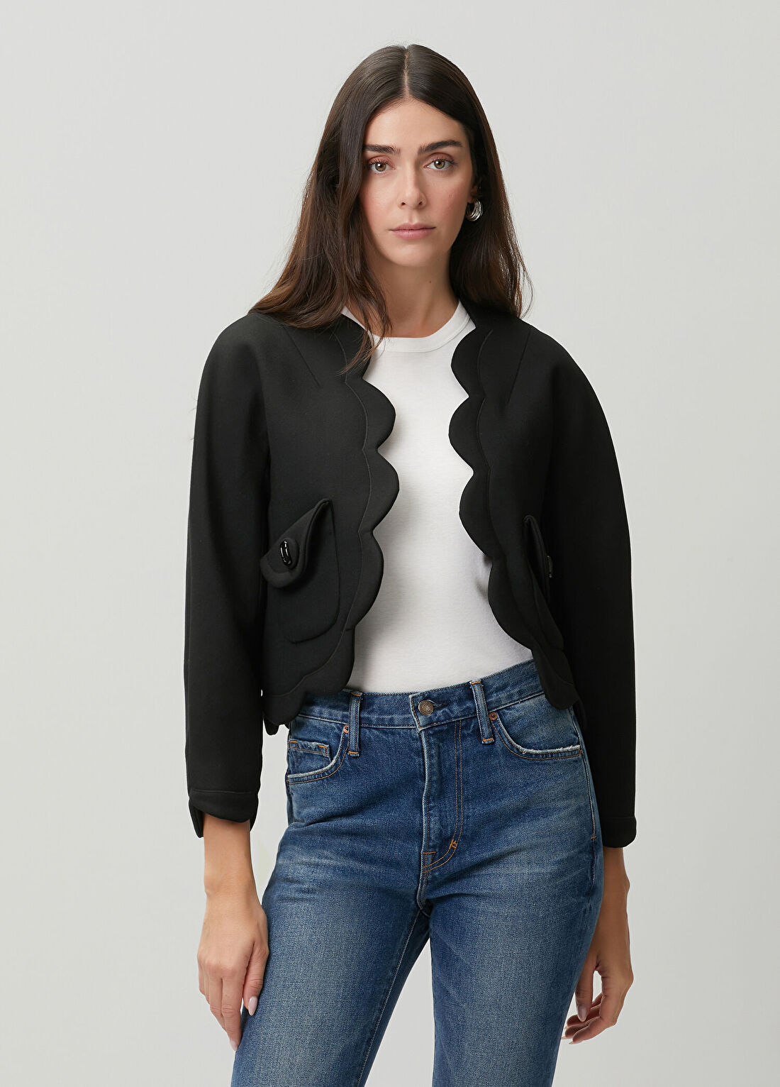 Marc Jacobs Scallop Daisy Siyah Ceket