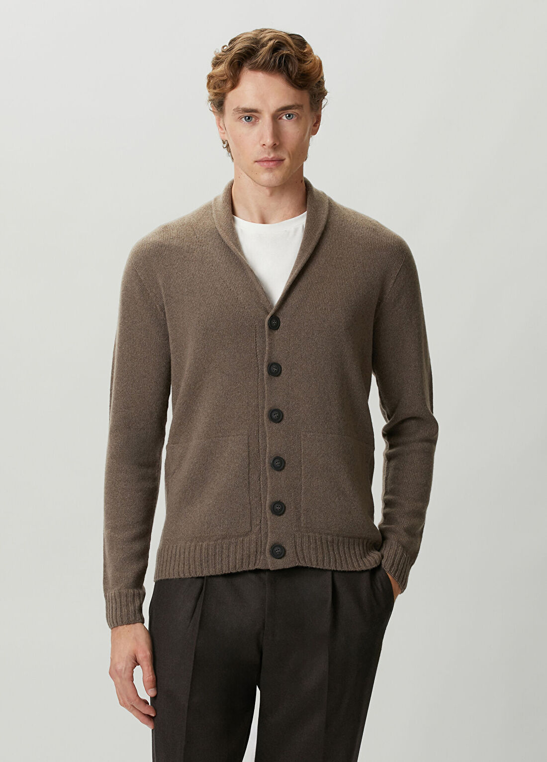 John Smedley Rockf Haki Kaşmir Triko Hırka