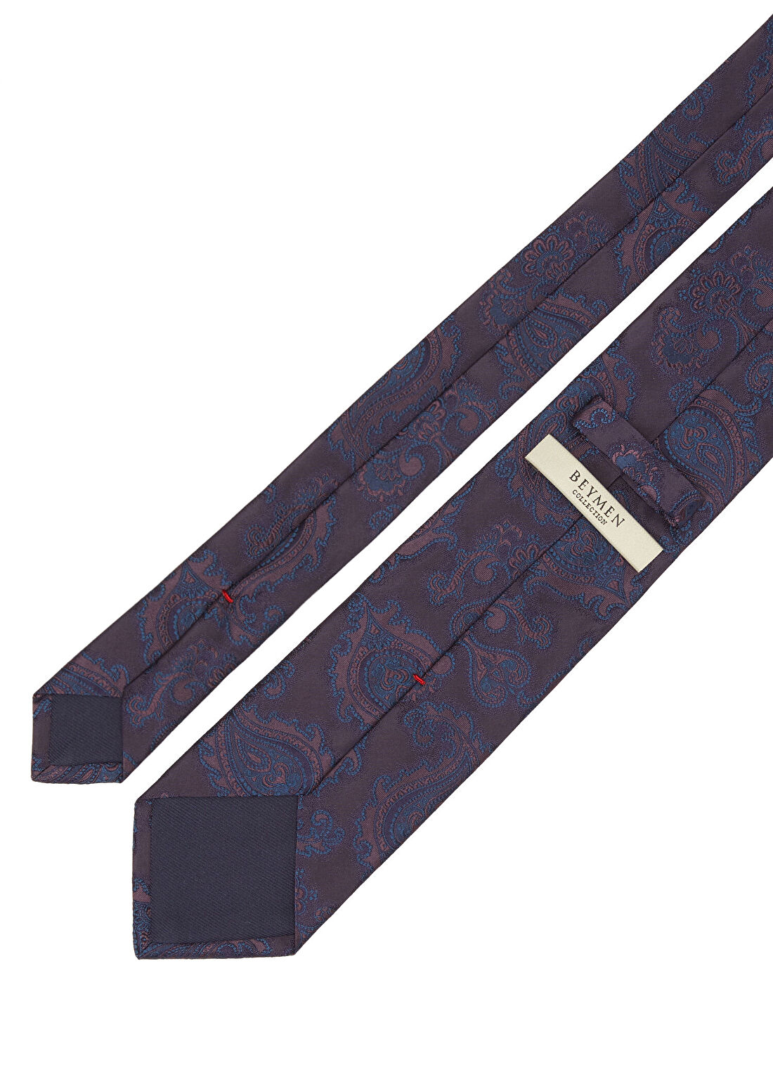 Beymen Collection Bordo Şal Desenli İpek Kravat görsel 2