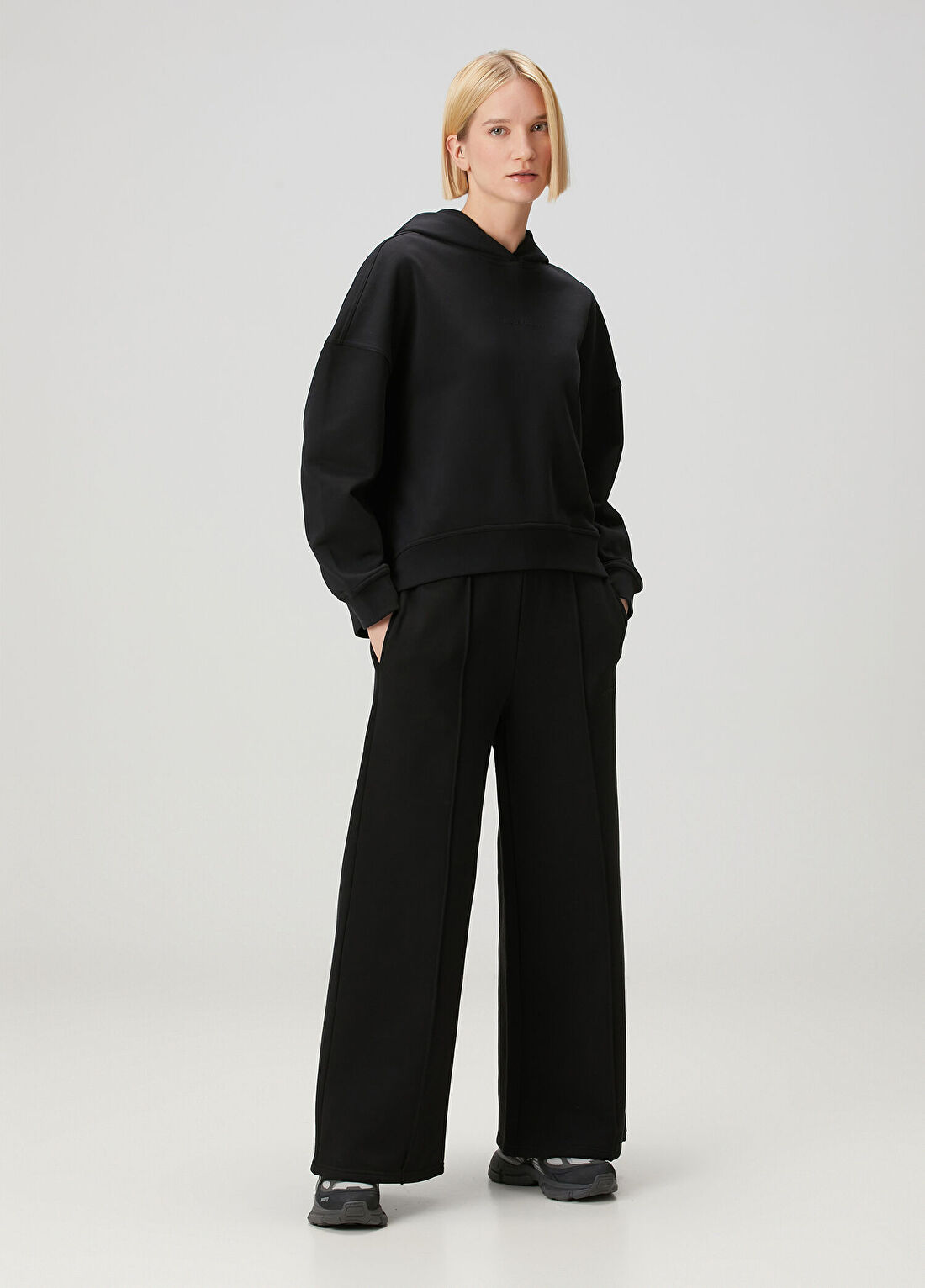 Les Benjamins Siyah Kapüşonlu Sweatshirt görsel 2