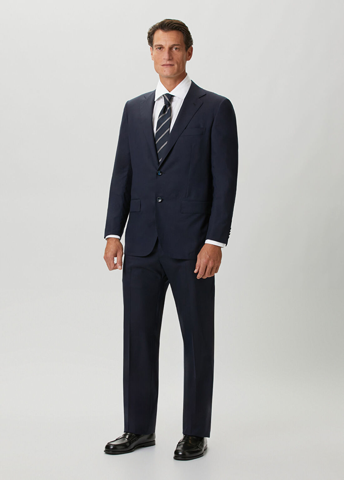 Kiton Lacivert Yün Takım görsel 4