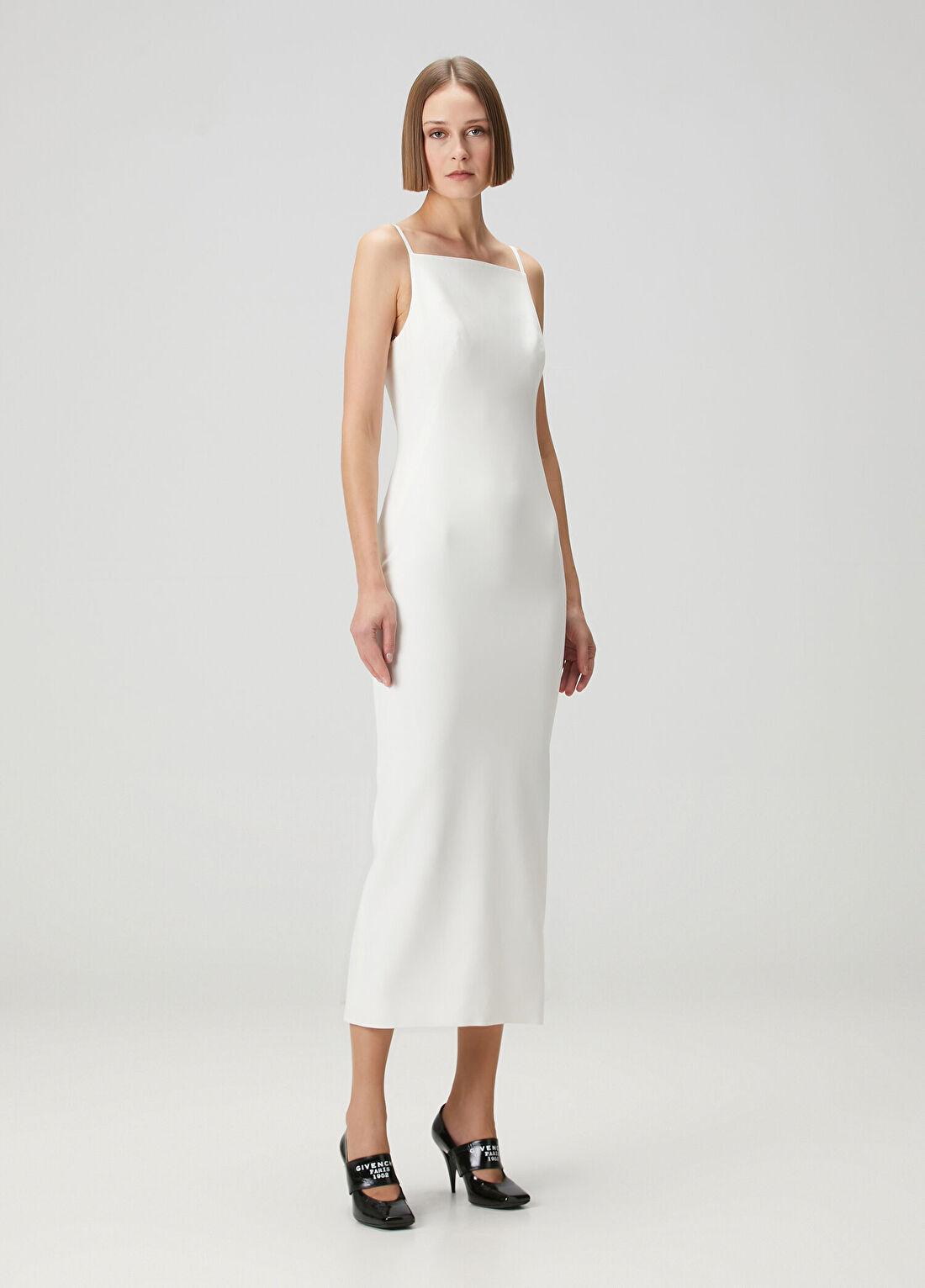 Givenchy Beyaz Midi Krep Elbise görsel 2