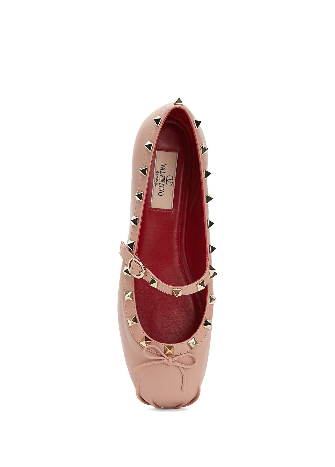 Valentino Garavani Rockstud Pembe Deri Babet görsel 4