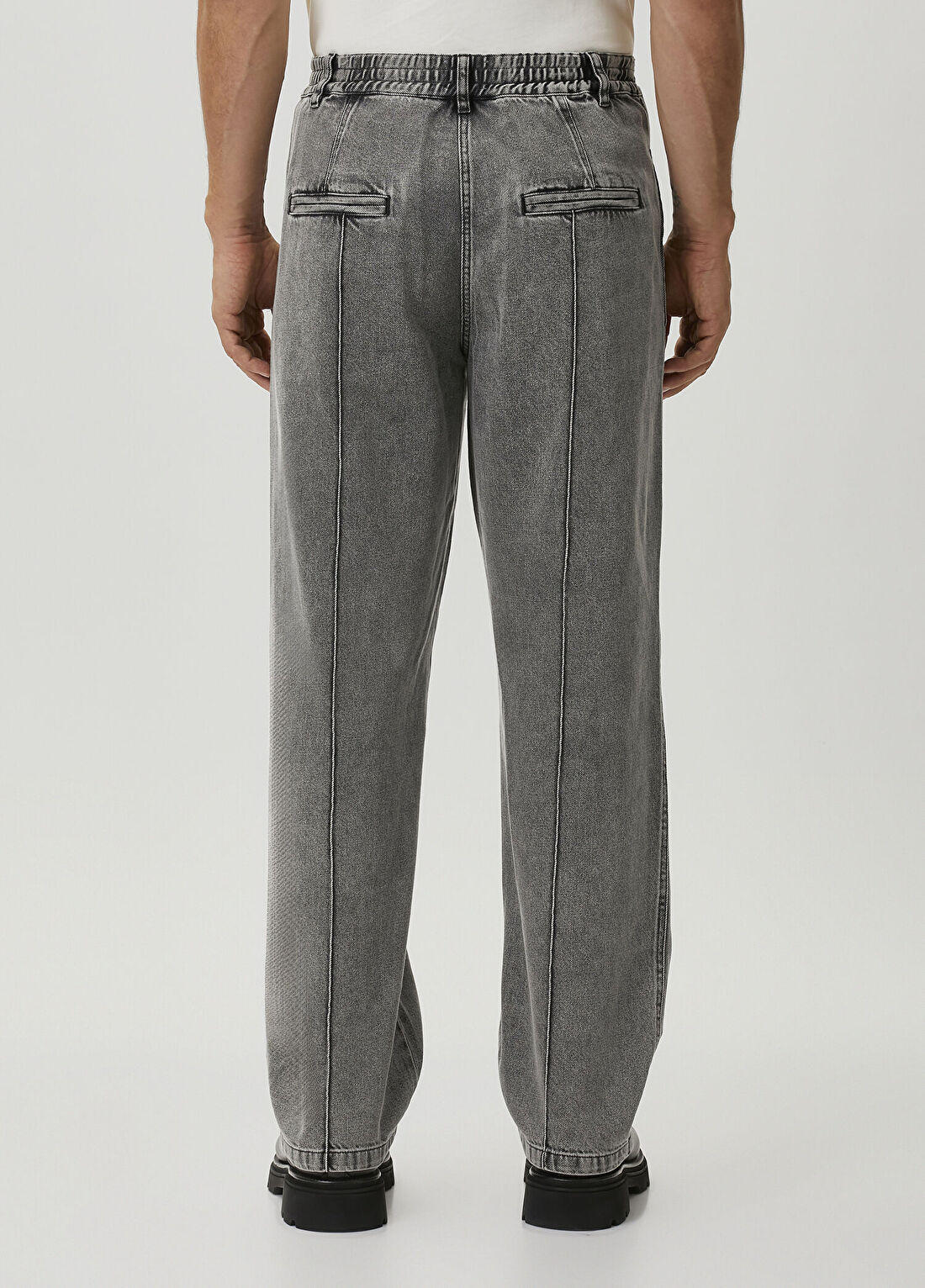 Marant Loose Fit Gri Jean Pantolon görsel 4