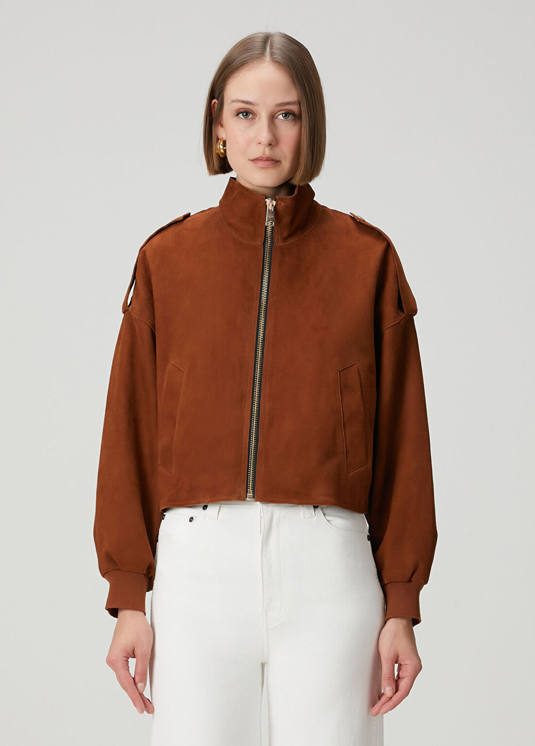 AllSaints Taba Süet Ceket