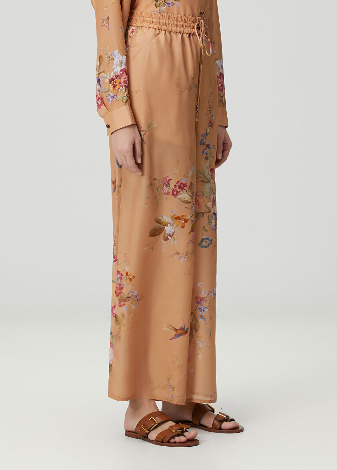 Zimmermann Patience Relaxed Çiçekli İpek Pantolon görsel 3