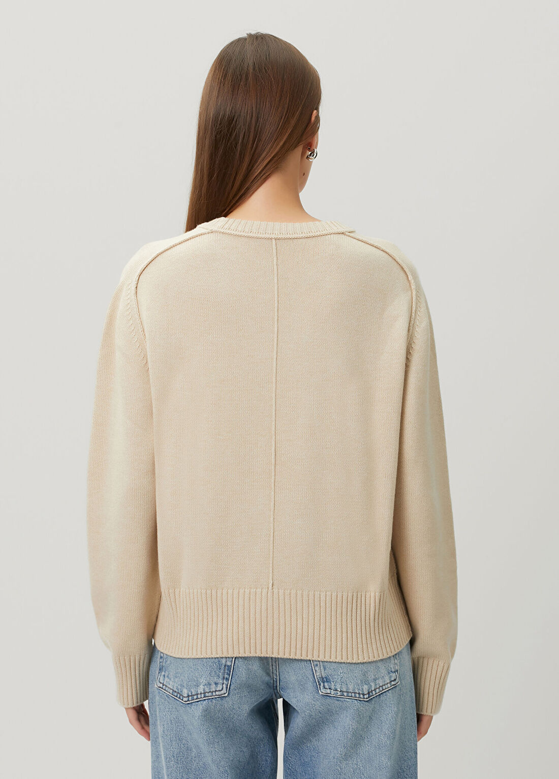 7 For All Mankind Ekru Yün Triko görsel 4