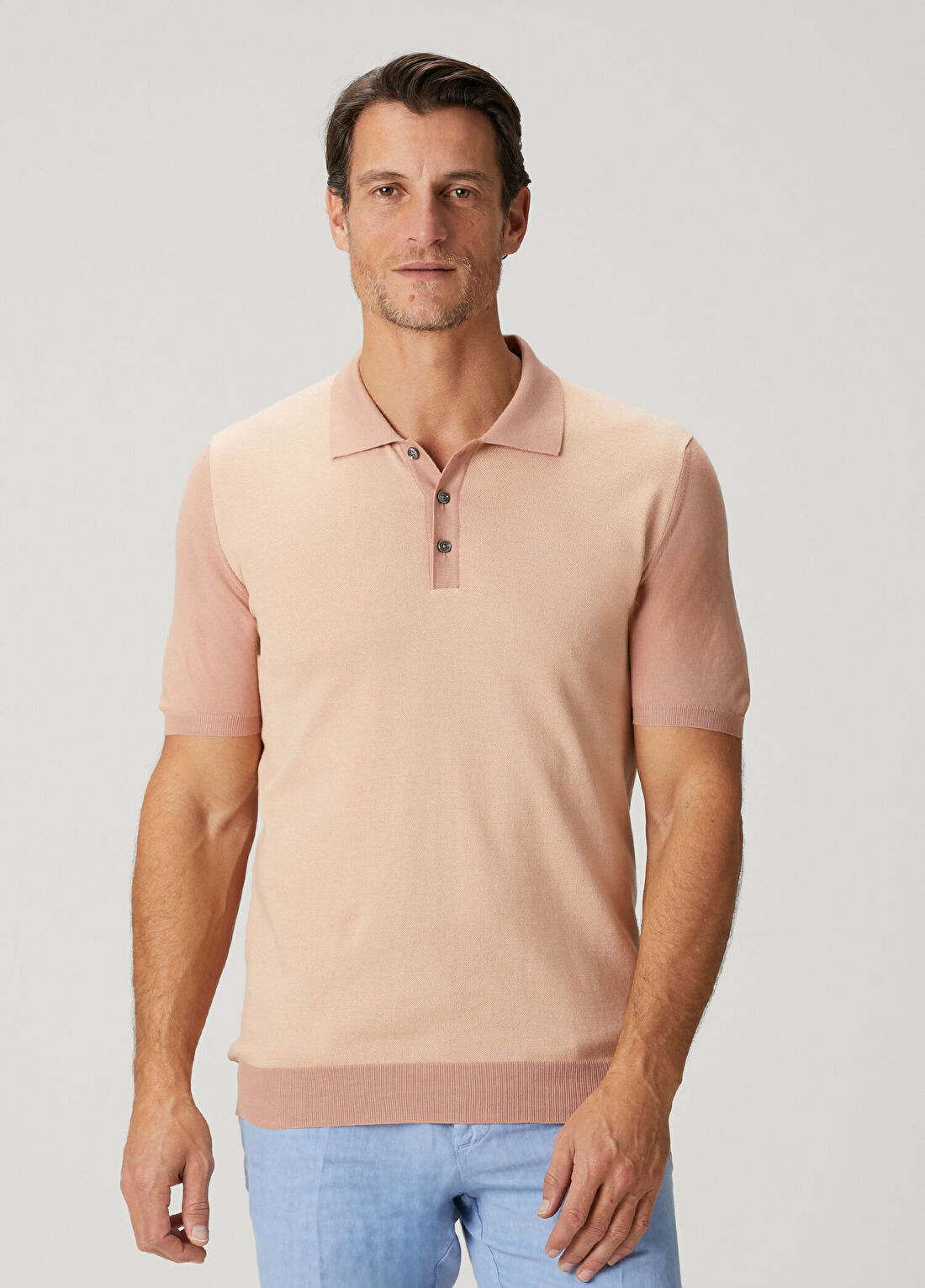 Kiton Pembe Polo Yaka T-shirt