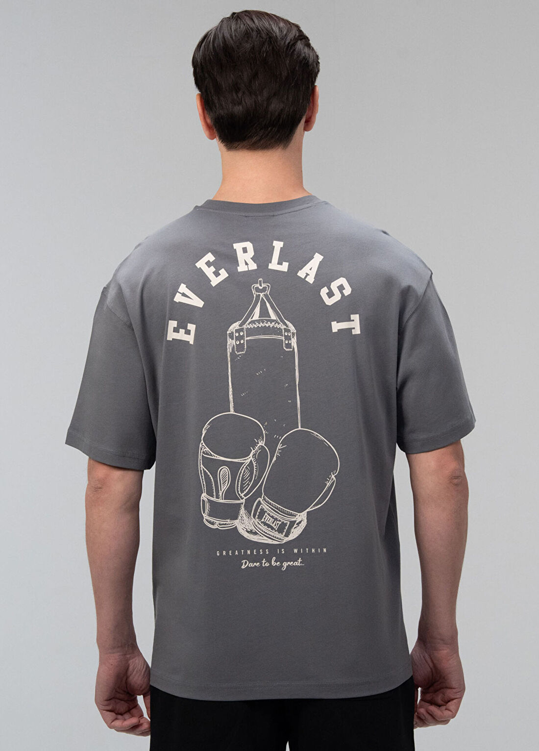 Everlast Graphic Collection Koyu Gri Comfort Fit Kısa Kollu Erkek T-Shirt görsel 4