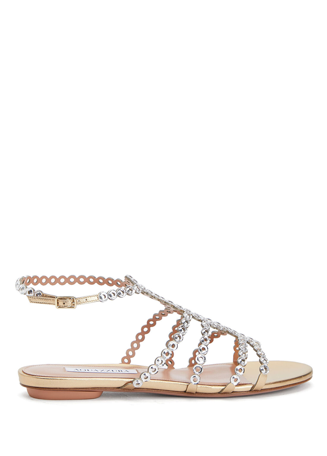 Aquazzura Gold Kadın Deri Sandalet