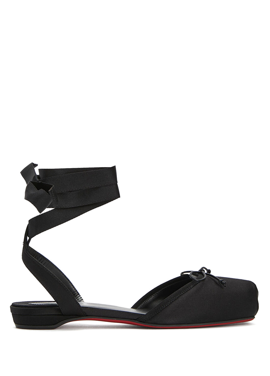 Christian Louboutin Cassia Siyah İpek Babet