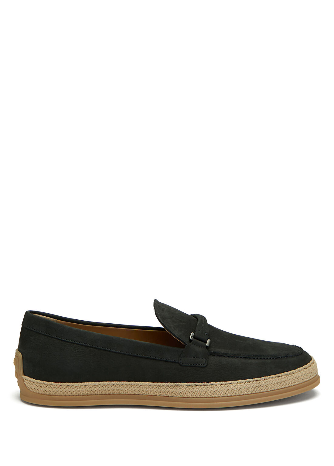 Tod's Lacivert Rafya Şeritli Erkek Nubuk Deri Espadril