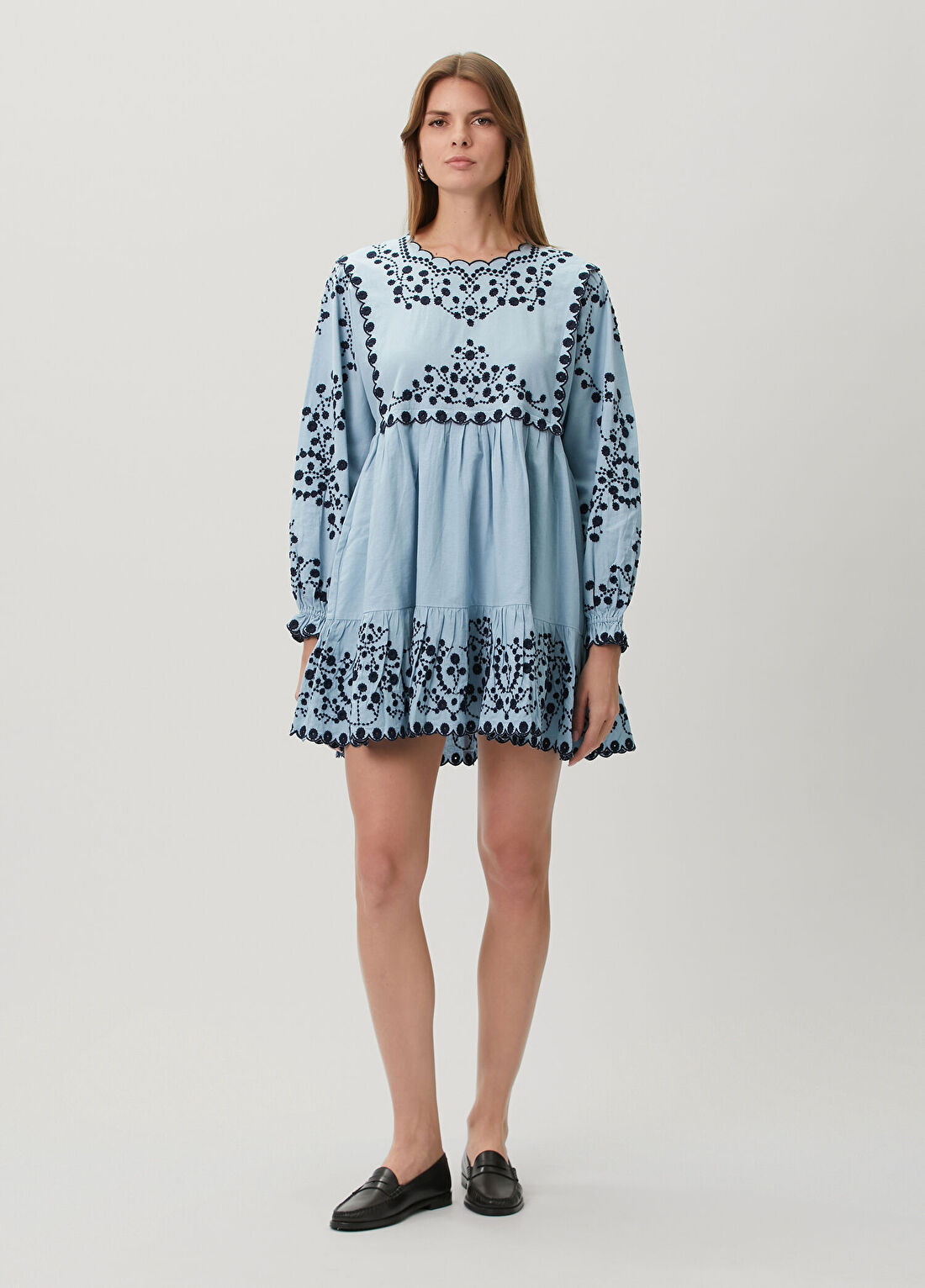 Sea Frances Mavi Mini Elbise