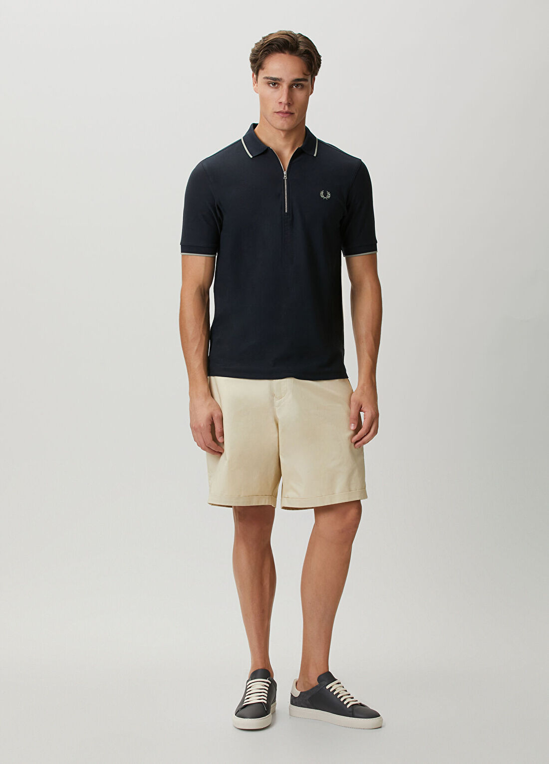 Fred Perry Bej Twill Şort