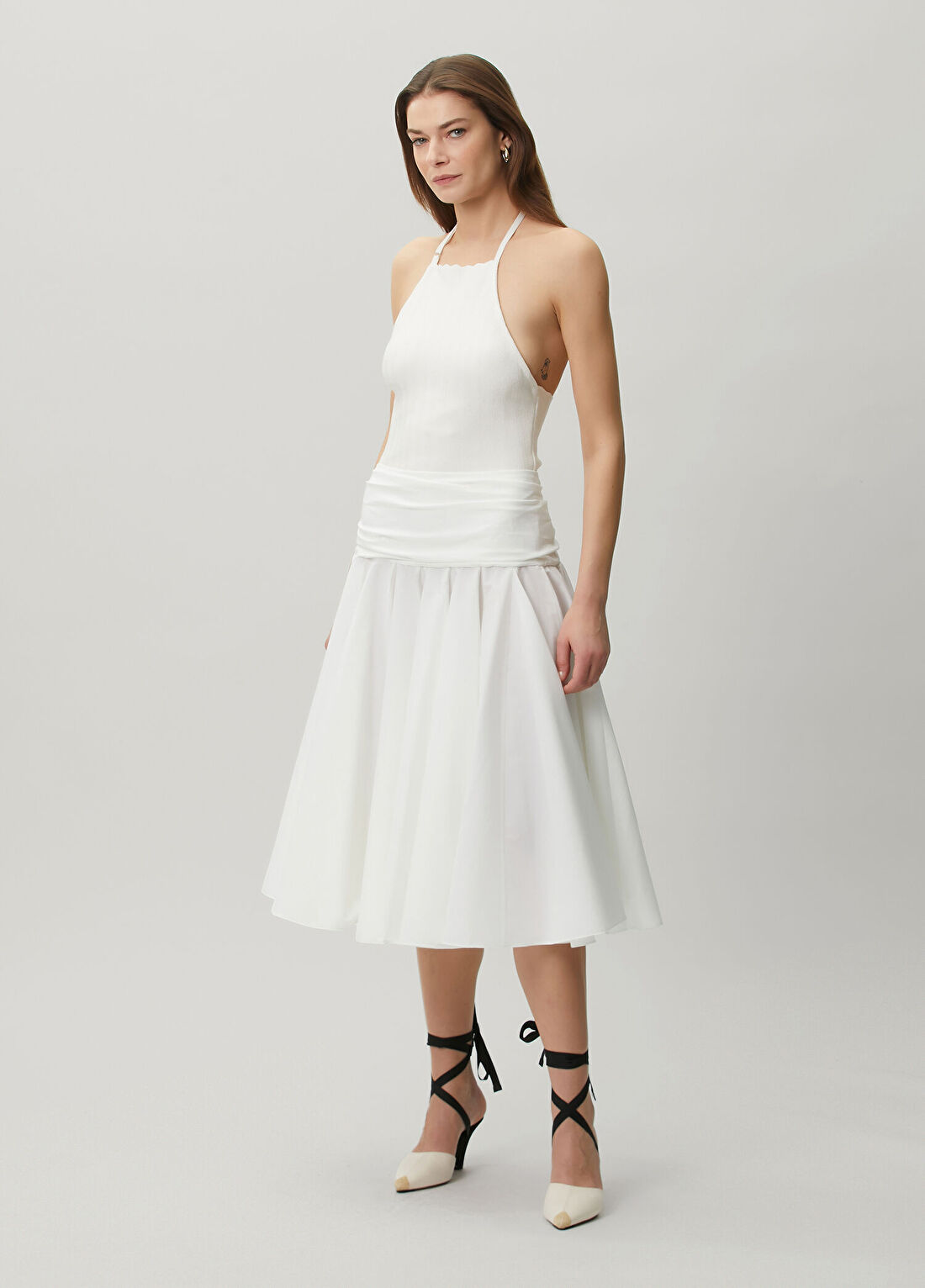 Jacquemus La Mille Tablier Krem Triko görsel 2