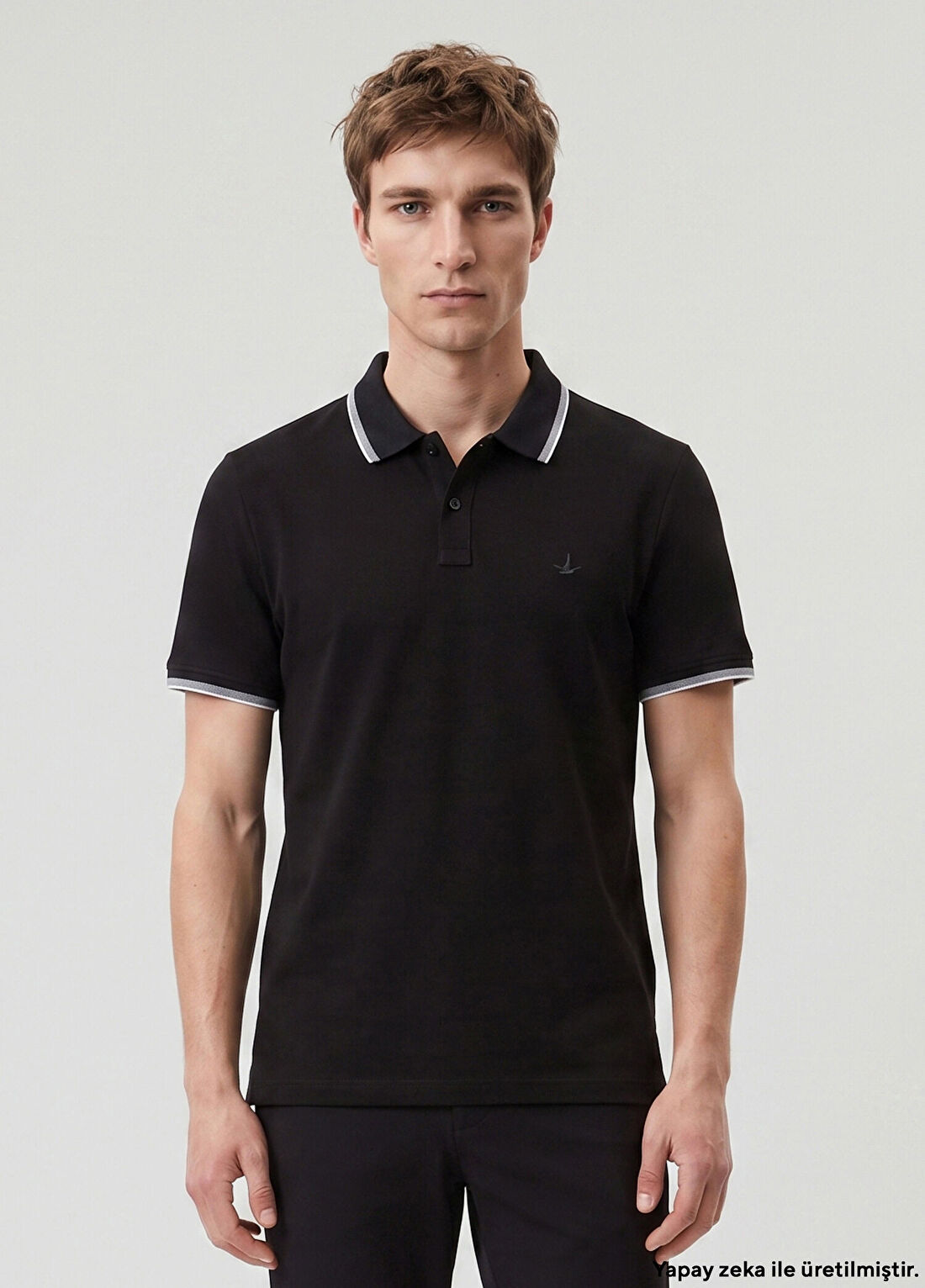 Beymen Club Siyah Comfort Fit İnce Ottomon Polo T-shirt