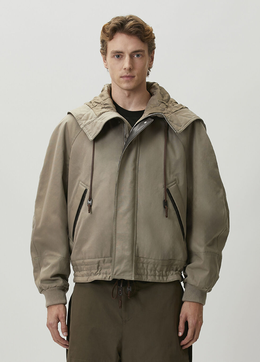 Bottega Veneta Bej Kapüşonlu Mont