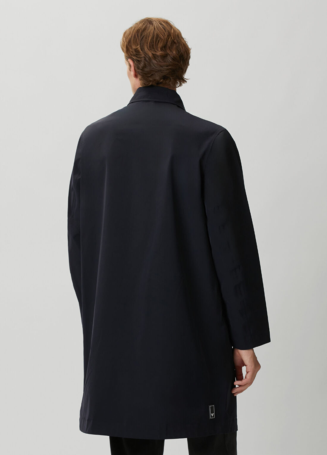 Emporio Armani Lacivert Pardösü görsel 4