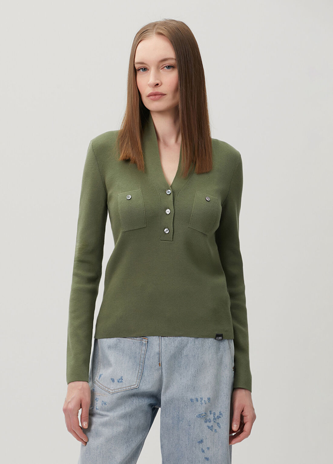 MM6 Maison Margiela Yeşil Cepli Triko