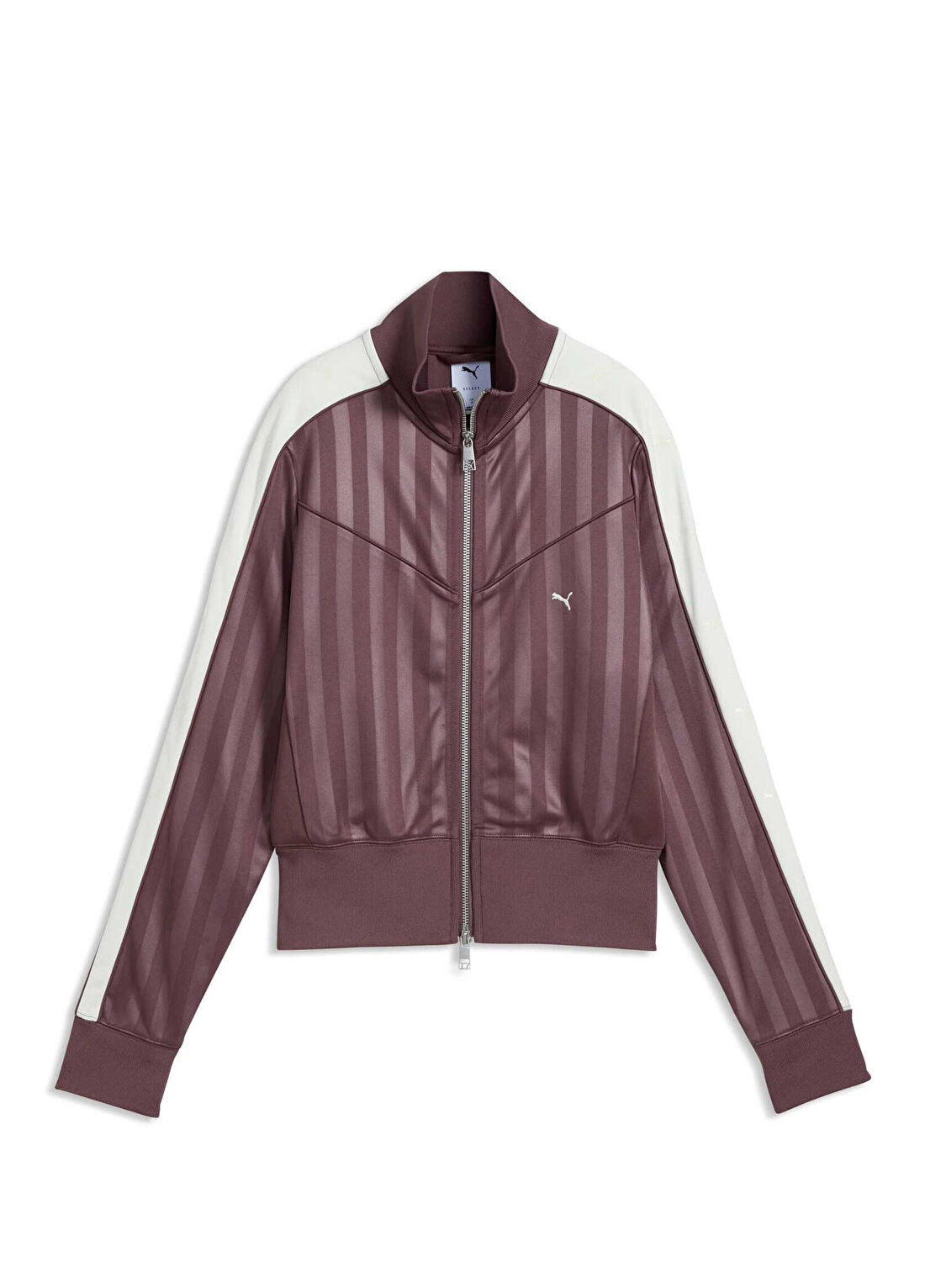 Puma T7 Rich Cocoa Dik Yaka Fermuarlı Kadın Track Spor Ceket