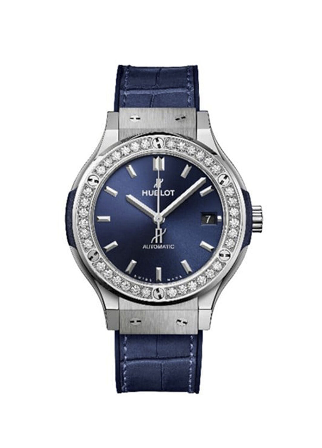 Hublot Classic Fusion Titanyum Blue Diamonds Kadın Saat