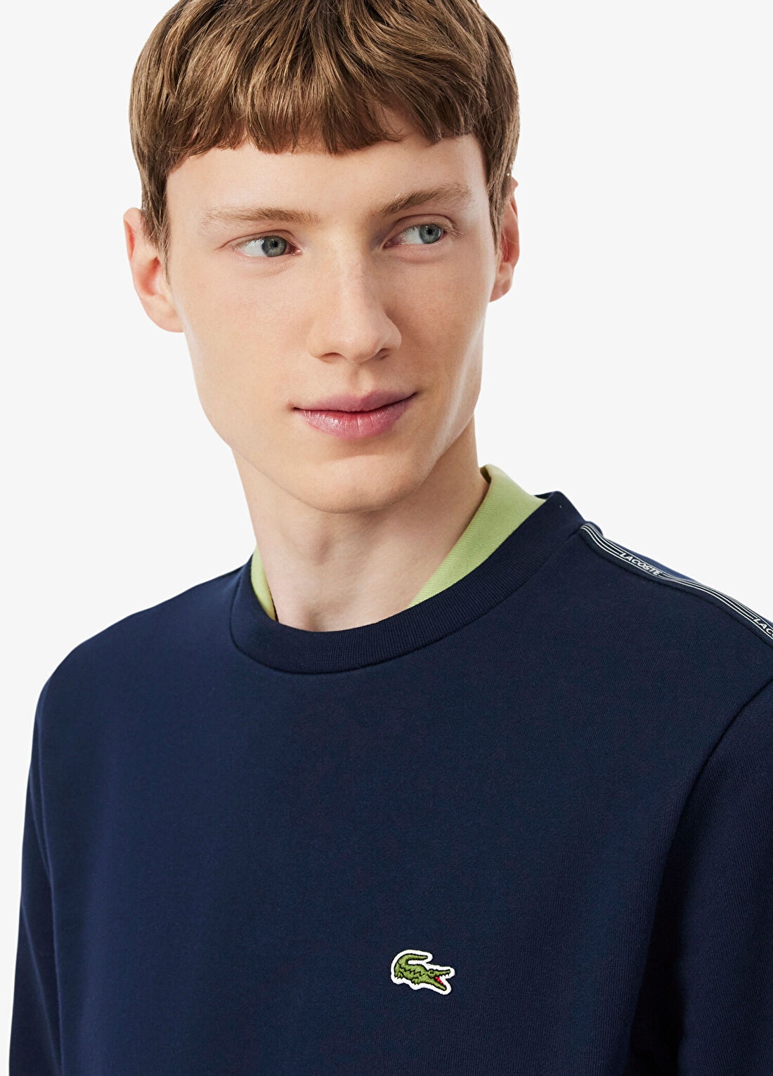 Lacoste Lacivert Bisiklet Yaka Classic Fit Erkek Sweatshirt görsel 2