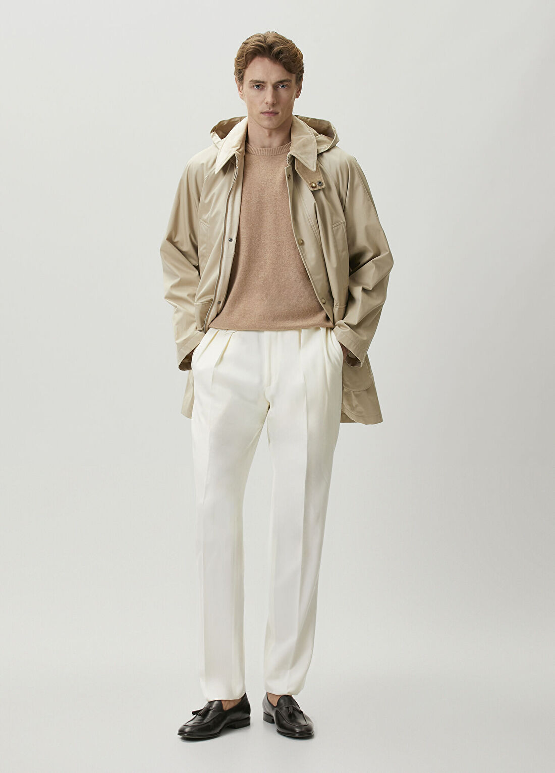 Ralph Lauren Purple Label Bej Kapüşonlu Parka