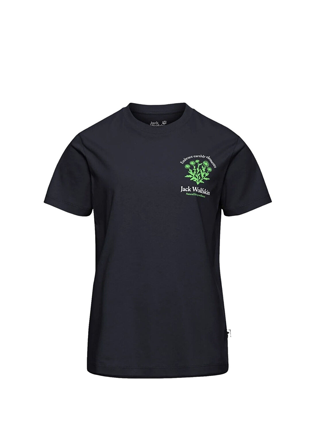 Jack Wolfskin Carefree T Baskılı Siyah Kısa Kollu Kadın T-shirt