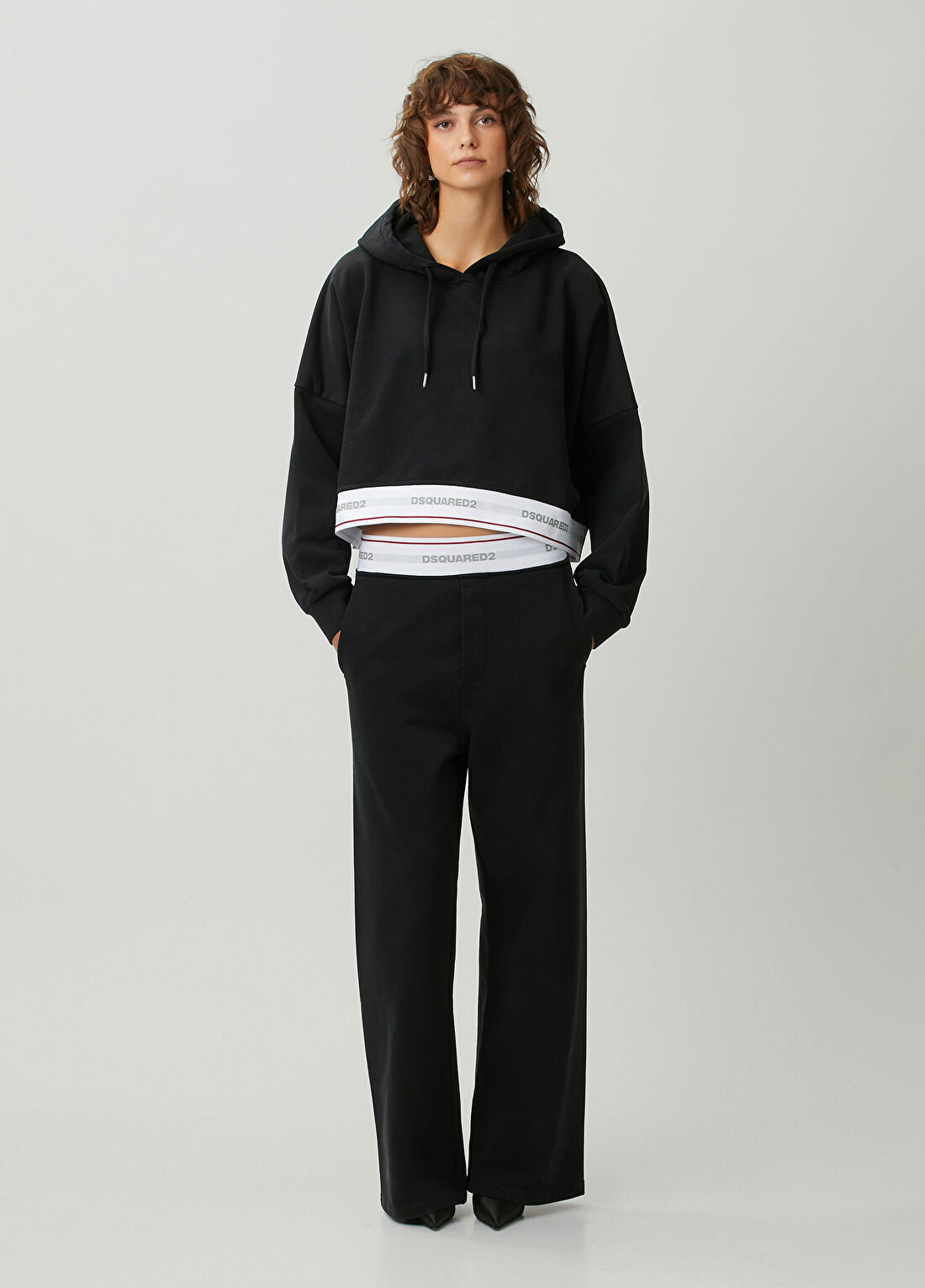 Dsquared2 Siyah Logo Bantlı Pantolon