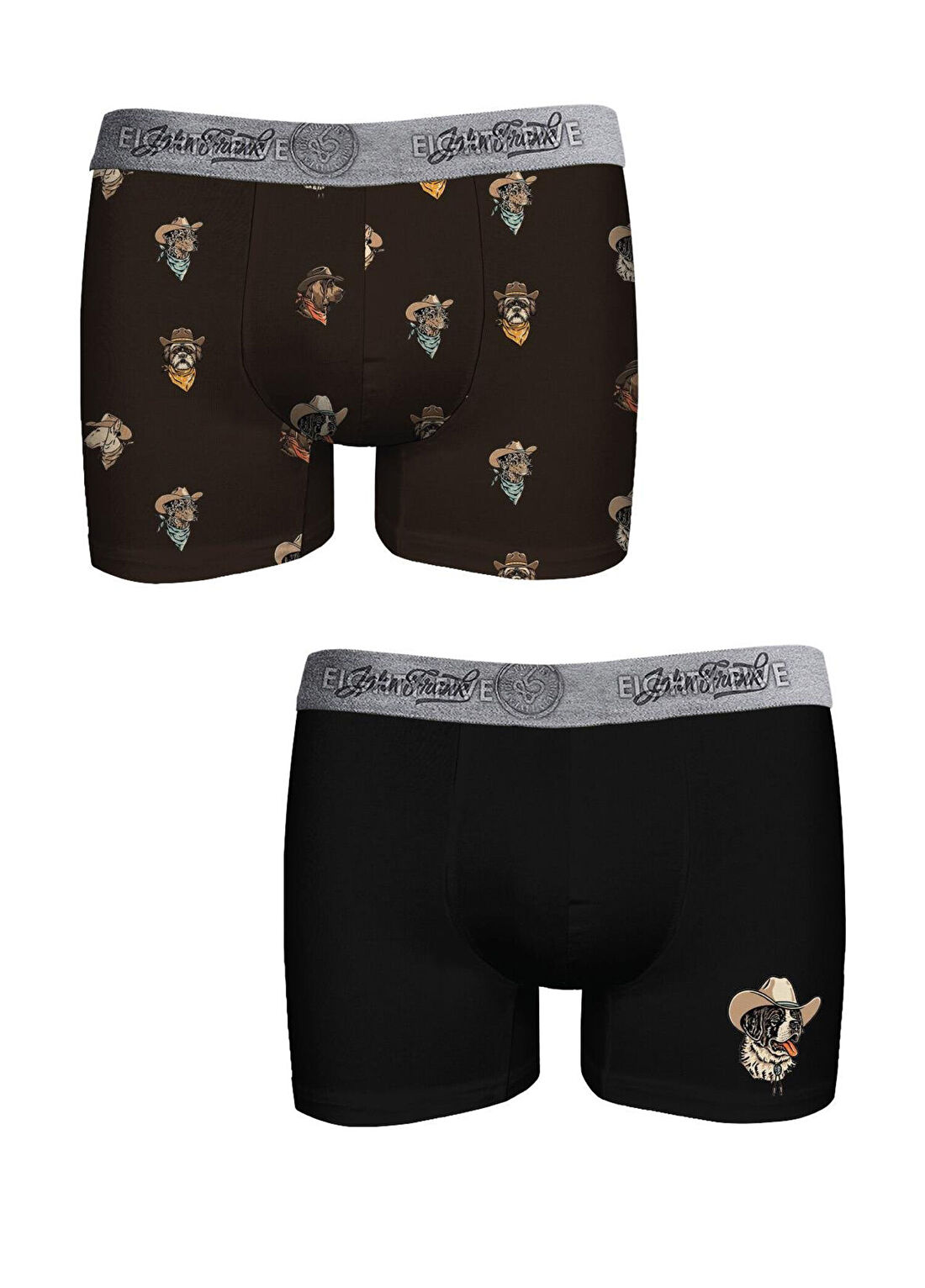 John Frank Eighty Five Çok Renkli 2li Boxer Seti