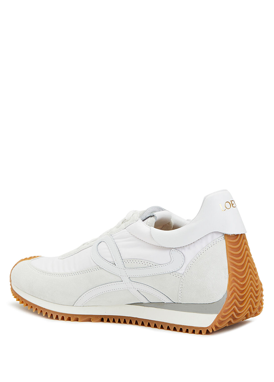 Loewe Flow Runner Beyaz Kadın Süet Sneaker görsel 3