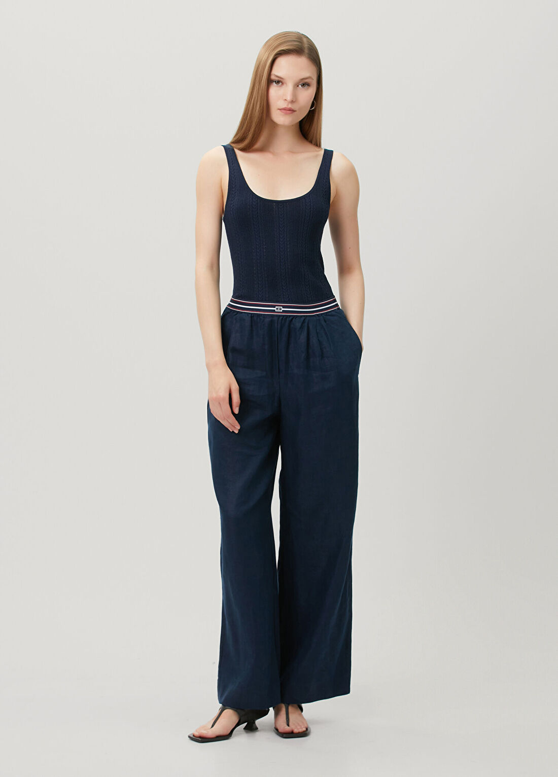 Tommy Hilfiger Lacivert Keten Pantolon