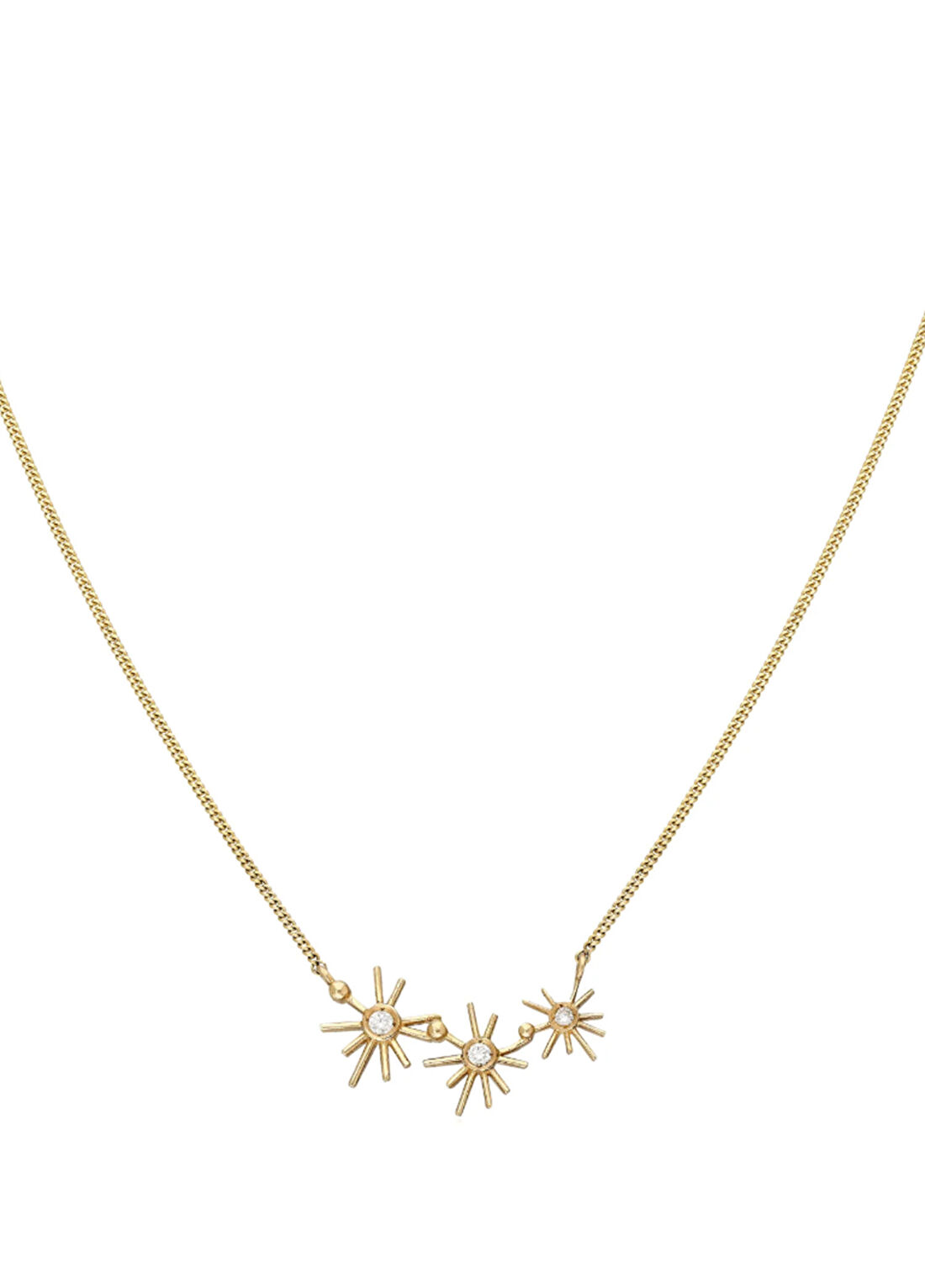 ITA Fine Jewelry Buenos Dias Mini Üçlü Kadın Altın Kolye