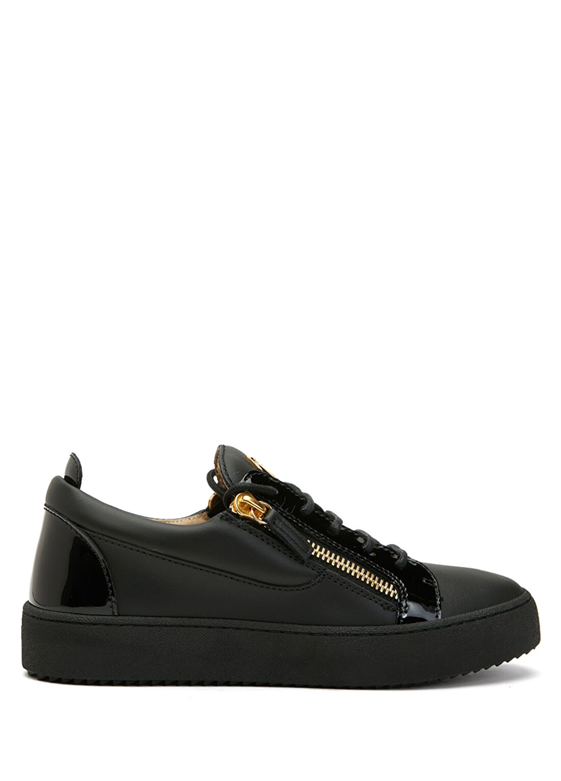 Giuseppe Zanotti Siyah Logolu Kadın Deri Sneaker