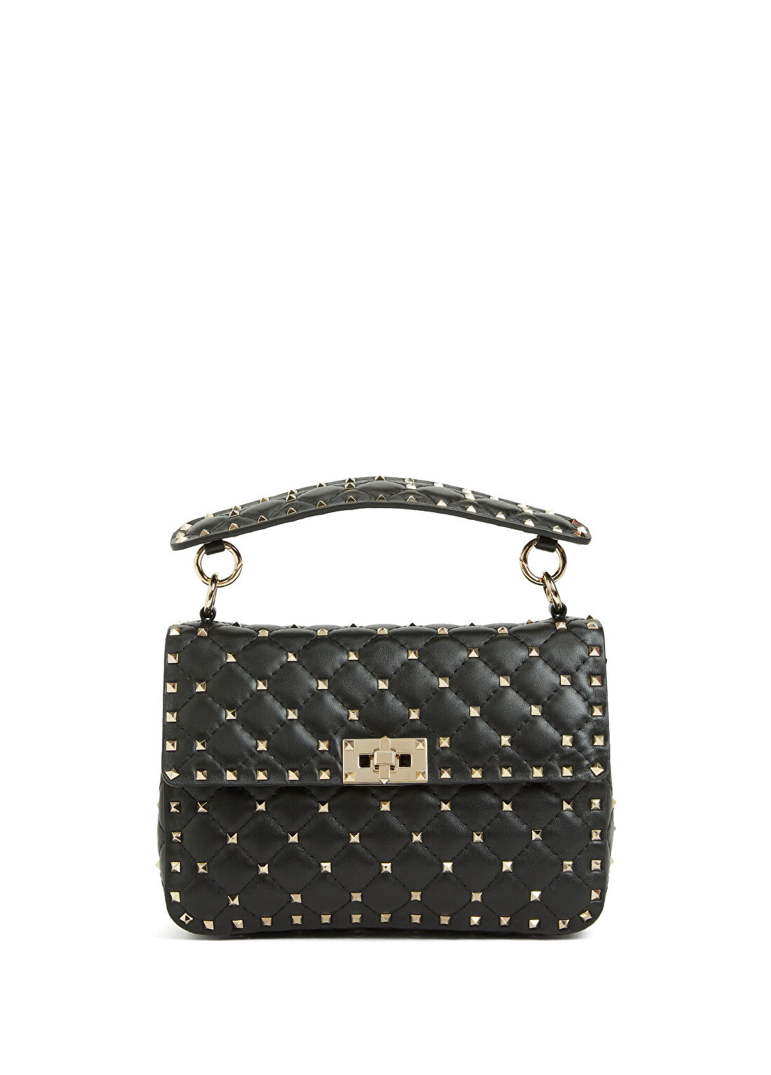 Valentino Garavani Rockstud Spike Medium Siyah Kadın Deri Çanta