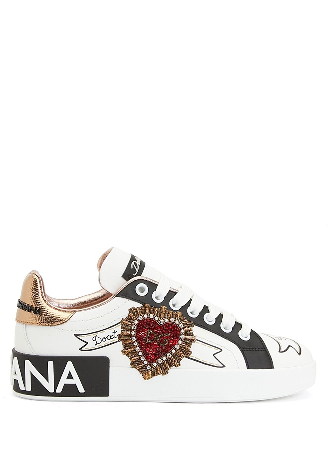Dolce&Gabbana Portofino Beyaz Kadın Deri Sneaker