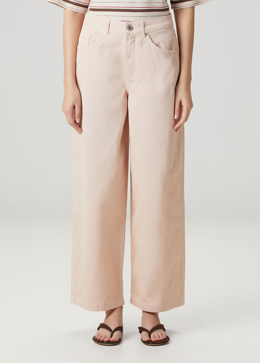 Academia Açık Pembe Denim Pantolon görsel 2